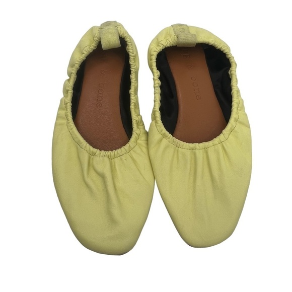 Rag & Bone Yellow Slip On Ballet Flats Size 39 Women's - Picture 6 of 11